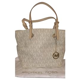 Borsa Michael Kors Beige in Tela