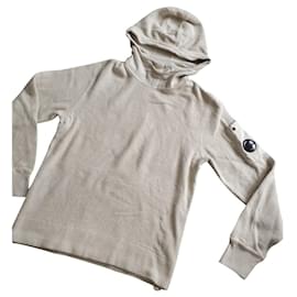 CP Company Pullover Beige aus Baumwolle mit Kapuze
