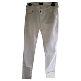 Vaqueros Armani Jeans de algodón color eggshell