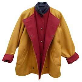 Abrigo corto Pennyblack de lana amarillo rojo azul marino