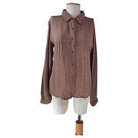 Camisa de lunares rosa Ganni de viscosa
