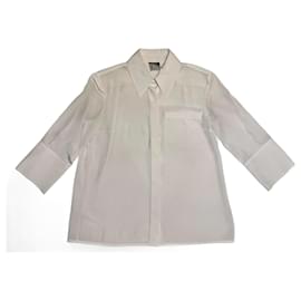 Camicia Uniforme Chanel Bianca in Poliestere Maniche 3/4