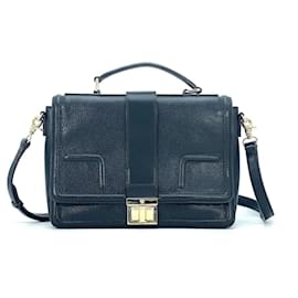 MCM BORSA A TRACOLLA IN PELLE MARRONE SCURO