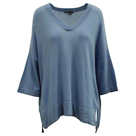 Vince Oversize-Pullover aus hellblauem Kaschmir