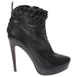 Alaïa Stivaletti Alaia Ruffled in Pelle Nera