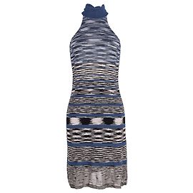 Abito Missoni con stampa all'americana in viscosa blu