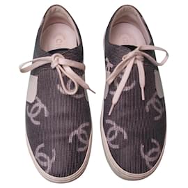 Sneakers Chanel Logo CC in tessuto