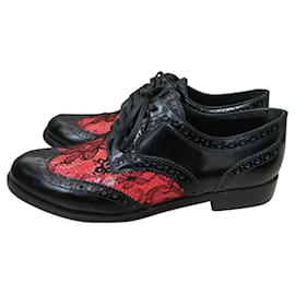 Scarpe stringate in pelle nere Dolce & Gabbana
