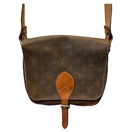 Borsa a mano Louis Vuitton Cartouchiere in pelle marrone