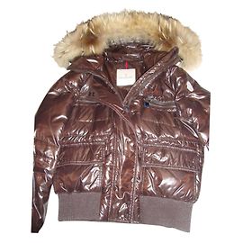 Moncler Georgia Bomber Corto Marrone