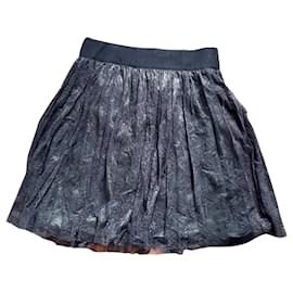 Falda corta de encaje Alberta Ferretti Azul