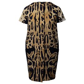 Giambattista Valli Giacca con Tasche in Seta Stampa Animalier