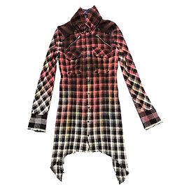 Autre Marque Camisa L.g.b. xadrez tie dye multicolorida algodão linho