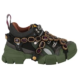 Scarpe da ginnastica in pelle grossa Flashtrek di Gucci