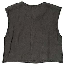 Schwarzes Filles à Papa Baumwoll-Top mit Swarovski Steinen