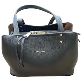 Lancaster Handbag Black and Beige Leather - Autre Marque