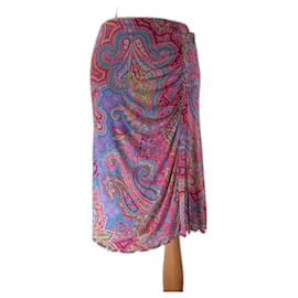 Falda midi Etro multicolor de viscosa