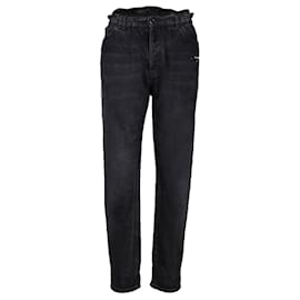 Jeans con etichetta in denim bianco sporco - Off White