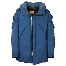 Chaqueta acolchada con capucha azul Undercover