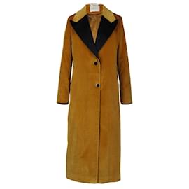 Autre Marque Bottega Martinese Cappotto Lungo Velluto Senape