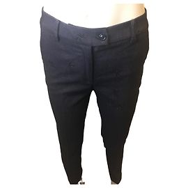 Autre Marque Schmale Hose mit Paillettenmuster Größe 32 Metradamo
