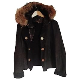 Dolce & Gabbana Deerskin Leather Jacket with Hood Black