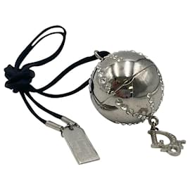 Christian Dior Anhänger aus Metall silberfarben