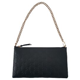 Sac à main Gucci Signature GG en cuir noir
