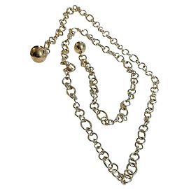 Catena in argento placcato oro Bottega Veneta