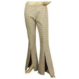 Dondup Blau Rosa Grün Blumenmuster Schlaghose Hose m. Schlitzgröße 44