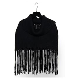 Bcbg Max Azria Alessia Pullover mit Fransen aus Wollmischung Schwarz
