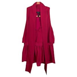 Bcbg Max Azria Celline Top senza maniche con peplo rosso