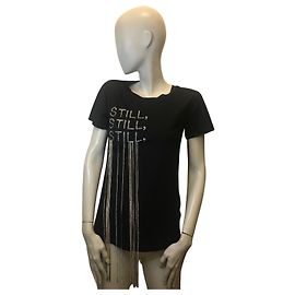 Autre Marque Silvian Heach T-Shirt mit Strasseinsätzen