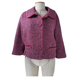 Luisa Beccaria Cappotto corto blazer in tweed