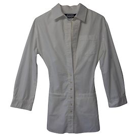 Abito chemisier a strati Jacquemus La robe Baunhilha in cotone bianco