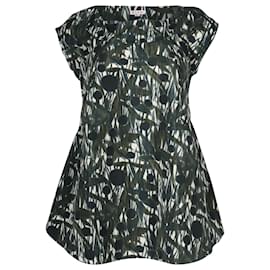 Top Estampado Abstracto Marni en Poliéster Verde
