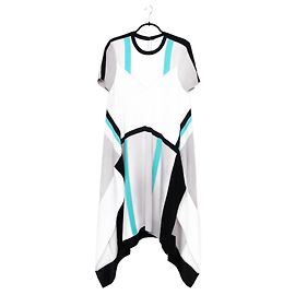 Bcbg Max Azria BCBGMaxazria Landebahn CAIT LMQ62C07 - 36 DOVE mittellanges Kleid
