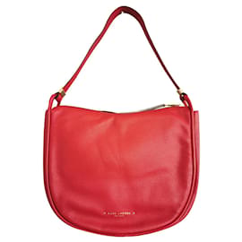 Borsa Hobo Marc Jacobs Grande in Pelle Martellata Rossa
