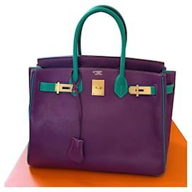 Hermès Birkin 30 Anemone Menthe Cherve Pelle