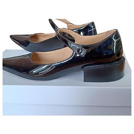 Maison Martin Margiela Scarpe Mary Jane in pelle nera