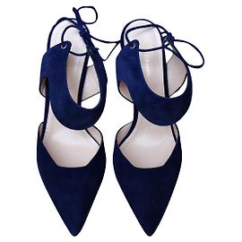 Décolleté Nicholas Kirkwood in pelle blu navy 38.5