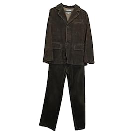 Giorgio Armani Junior Corduroy Suit Jacket and Pants Brown
