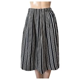 Falda de rayas J.Crew Negra Blanca Talla S
