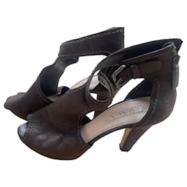 Décolleté Prada Marrone Scuro Nubuck Taglia 40