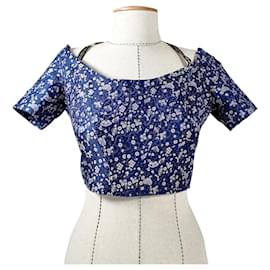 Top Corsé Etro de Seda y Algodón Multicolores