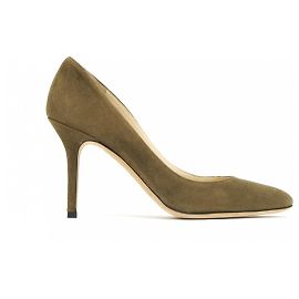 Décolleté Jimmy Choo Esme Verde Chiaro Khaki Pelle di Cervo