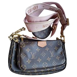 Borsa a mano Louis Vuitton Multipochette Marrone in Pelle