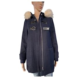 Abrigo azul Topshop con capucha