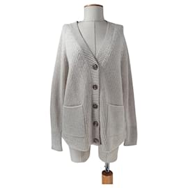 Cardigan Repeat en cachemire beige L XL - Autre Marque