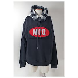 Alexander McQueen MCQ Sweatshirt Schwarz Mehrfarbig Baumwolle - Alexander Mcqueen